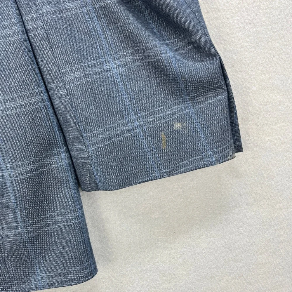 Lauren Ralph Lauren Blazer Mens 44L Blue Plaid Sport Coat Jacket Professional